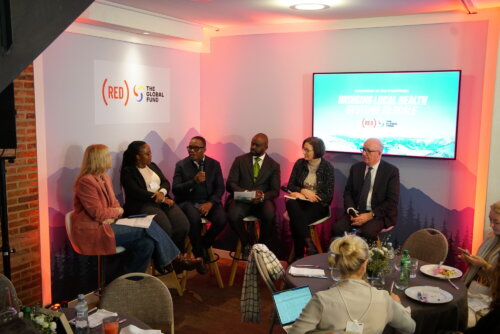 Life science partners at a panel at Davos